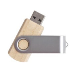 16 GB Ahşap Döner Kapaklı USB Bellek - 