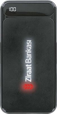 20223 SY - KAUÇUK RENKLİ IŞIKLI POWERBANK 10.000 MAH SİYAH - 1