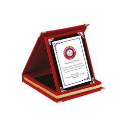 9x12 KADİFE PLAKET KIRMIZI - 