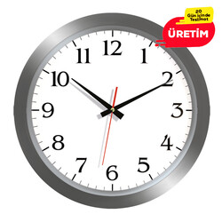 BELEK DUVAR SAATİ GÜMÜŞ (42 CM) - 