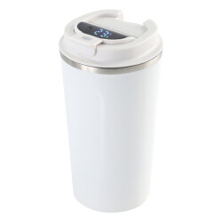 DERECELİ KUPA ÇELİK BARDAK 380 ML BEYAZ - 