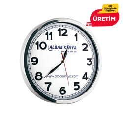 GLORY METAL DUVAR SAATİ BEYAZ (30 CM) - 