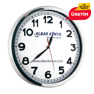GLORY METAL DUVAR SAATİ BEYAZ (40 CM) - 1