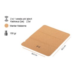 MANTAR KABLOSUZ SARJ MOUSEPAD W100 - 