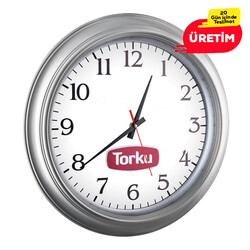 YAĞMUR DUVAR SAATİ GÜMÜŞ (42 CM) - 